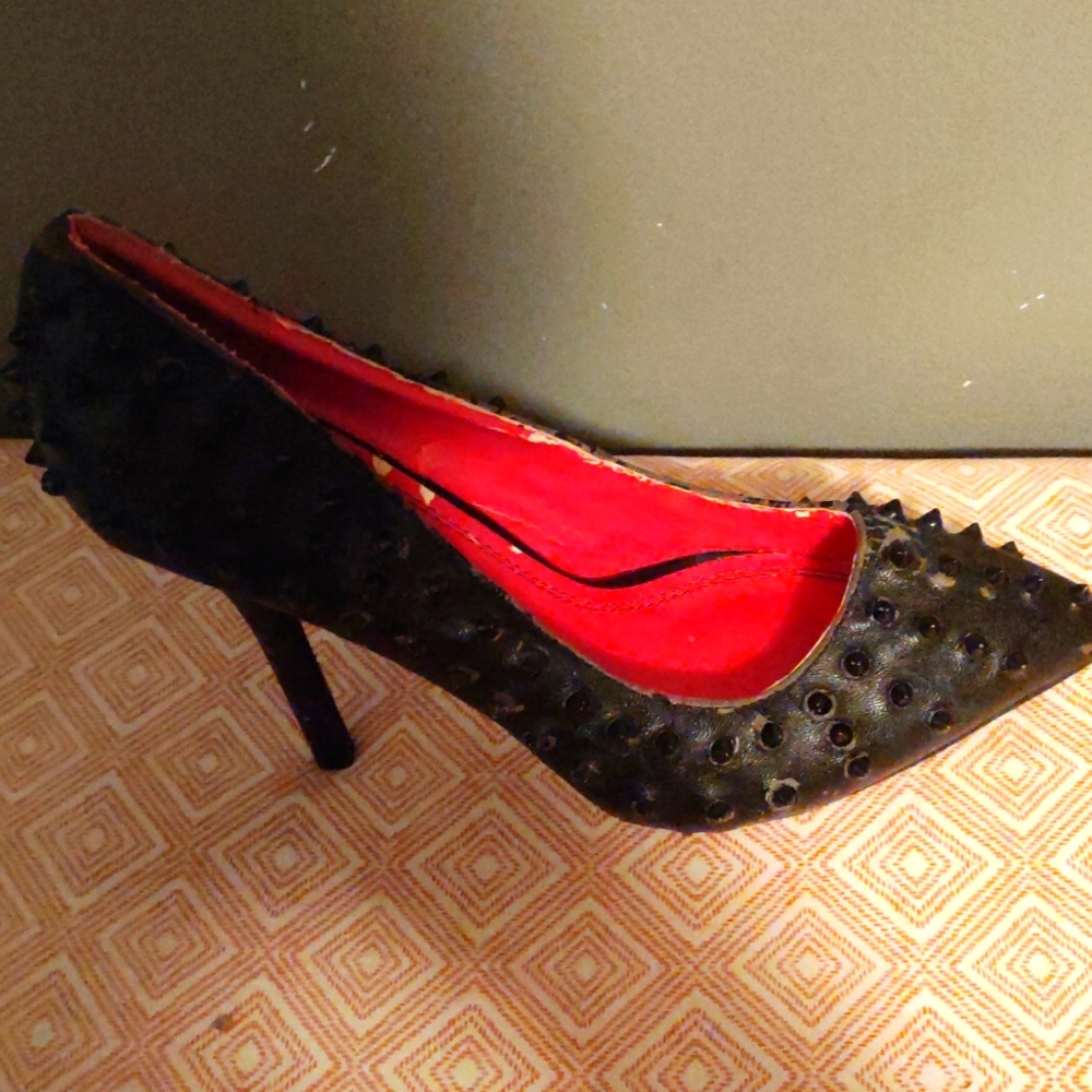 Spiky Black Heels